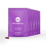 Purple packet of DKA Bellabiotics supplement on a white background