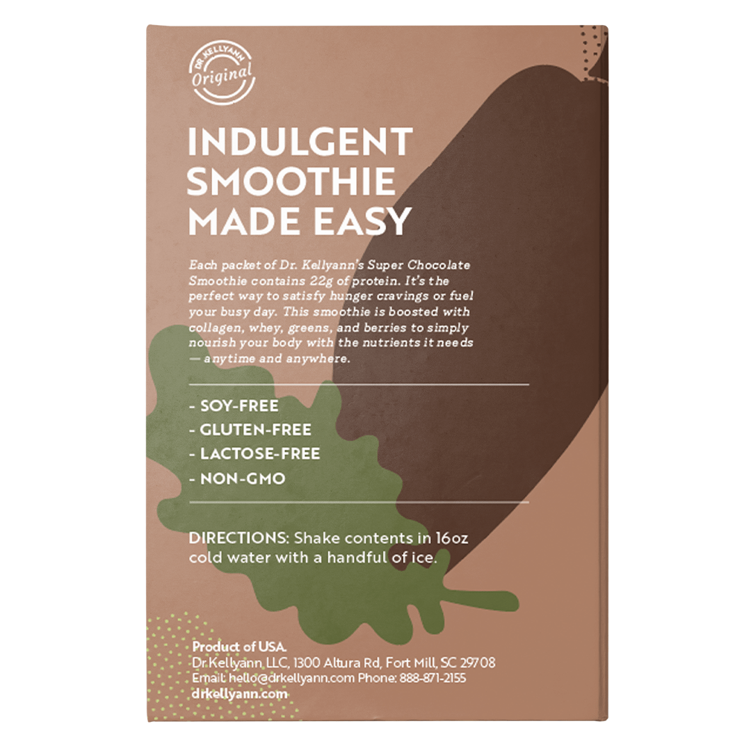 Package of Indulgent Smoothie Made Easy with benefits and directions